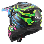 Gate II Electra Motocross Motorcycle Helmet Gloss Blue Pink Green