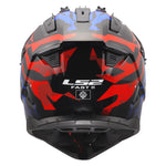 Gate II Electra Motocross Motorcycle Helmet Gloss White Blue Red