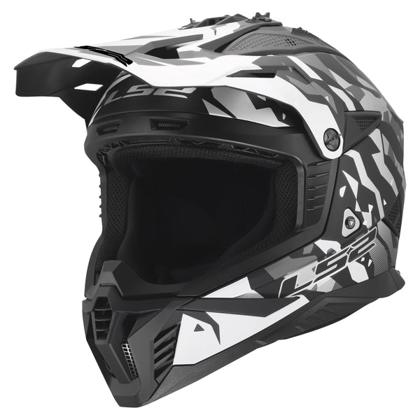 Gate II Electra Motocross Motorcycle Helmet Matte Black Gray