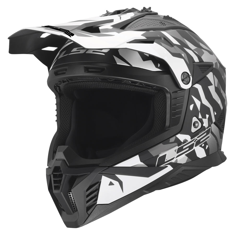 Gate II Electra Motocross Motorcycle Helmet Matte Black Gray