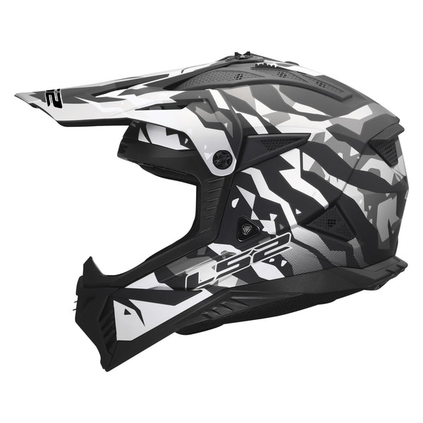 Gate II Electra Motocross Motorcycle Helmet Matte Black Gray