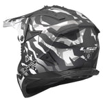 Gate II Electra Motocross Motorcycle Helmet Matte Black Gray