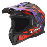 Gate II Electra Motocross Motorcycle Helmet Matte Purple Orange
