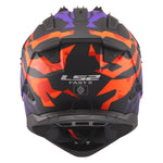 Gate II Electra Motocross Motorcycle Helmet Matte Purple Orange