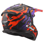 Gate II Electra Motocross Motorcycle Helmet Matte Purple Orange
