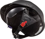 Rebellion Solid Half Motorcycle Helmet W/ SunShield Matte Black