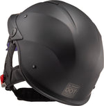 Rebellion Solid Half Motorcycle Helmet W/ SunShield Matte Black