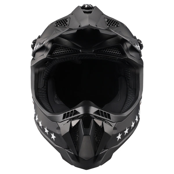 Subverter Evo 76 Full Face MX Motorcycle Helmet Black White Gray