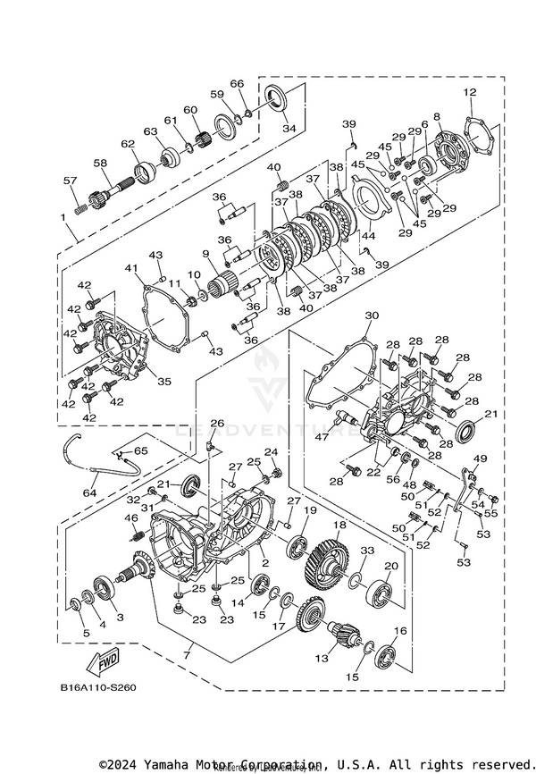 Yamaha parts diagram for B16-4631A-00-00 - Ref #30