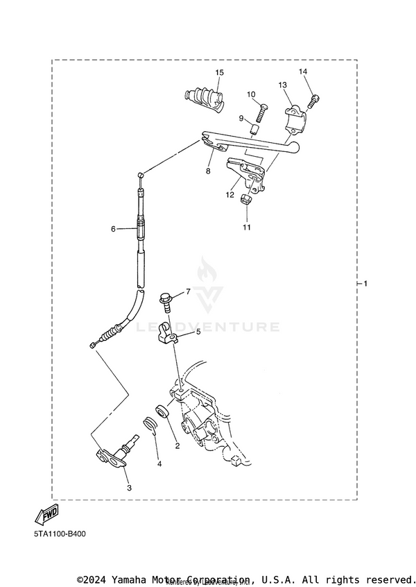 Yamaha parts diagram for 5BE-82912-00-00 - Ref #12