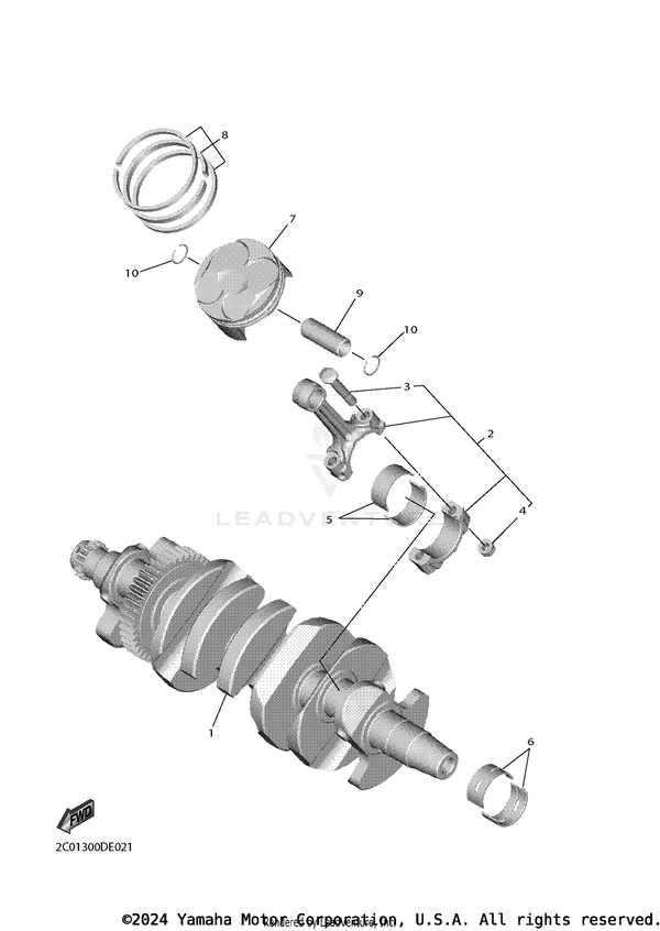 Yamaha parts diagram for 93450-16159-00 - Ref #10