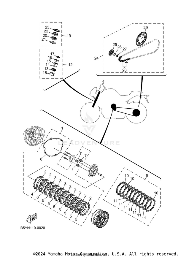 Yamaha parts diagram for B5Y-W001A-00-00 - Ref #24