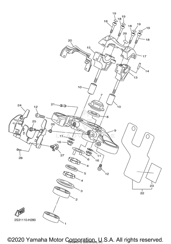 Yamaha parts diagram for 5A8-23434-01-00 - Ref #10