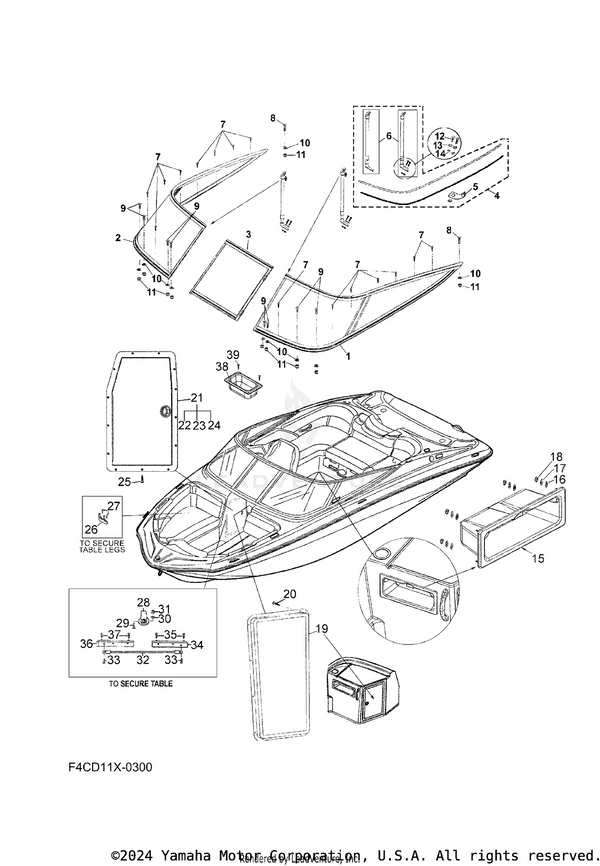 Yamaha parts diagram for F3R-U1940-10-00 - Ref #4