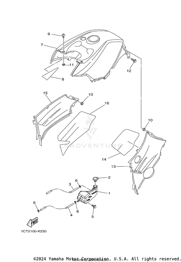 Yamaha parts diagram for 90111-05059-00 - Ref #9