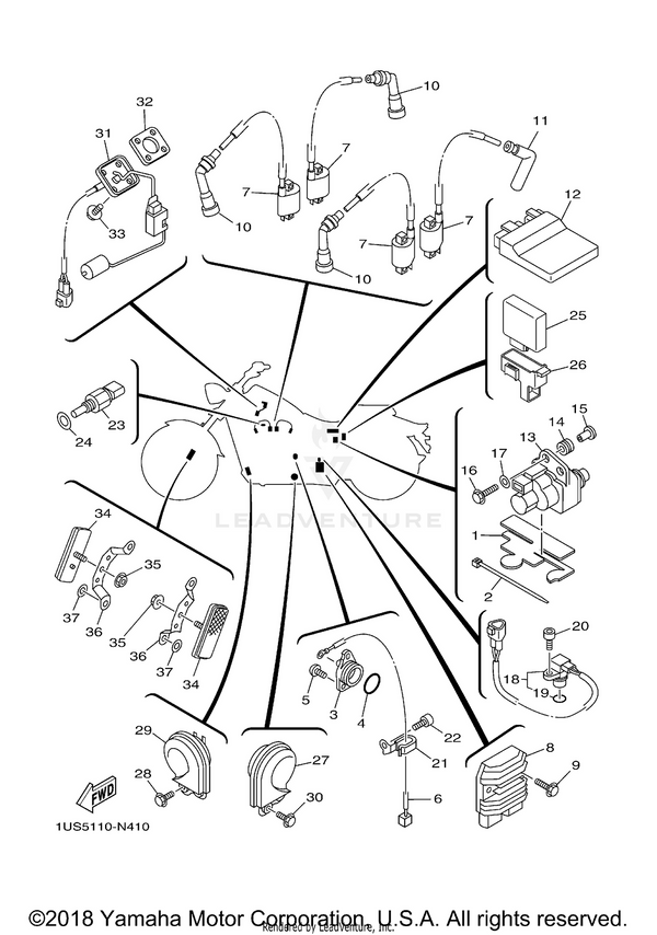 Yamaha parts diagram for 5C7-85752-11-00 - Ref #31