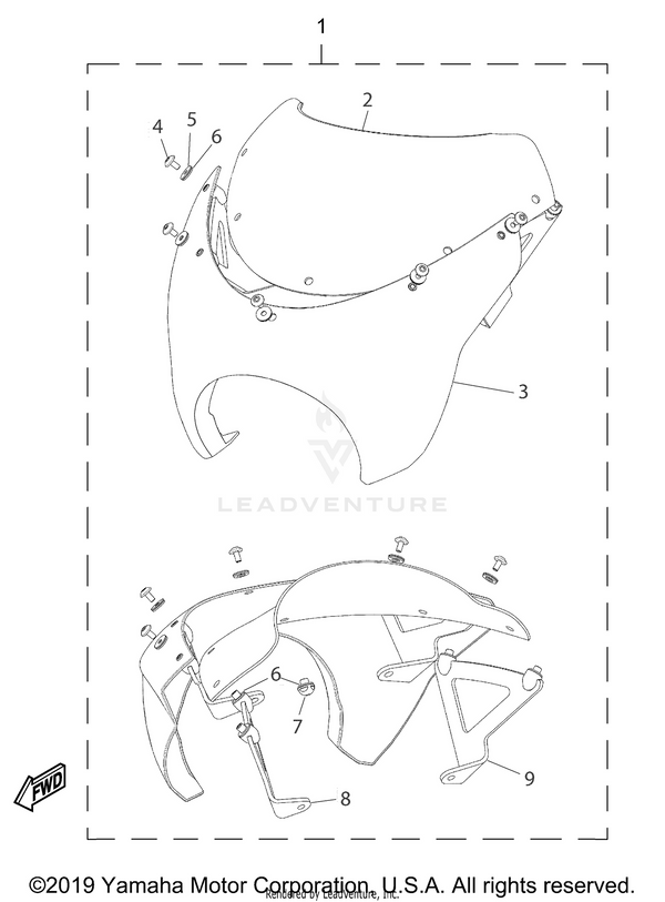 Yamaha parts diagram for 1GP-F612E-V0-00 - Ref #8