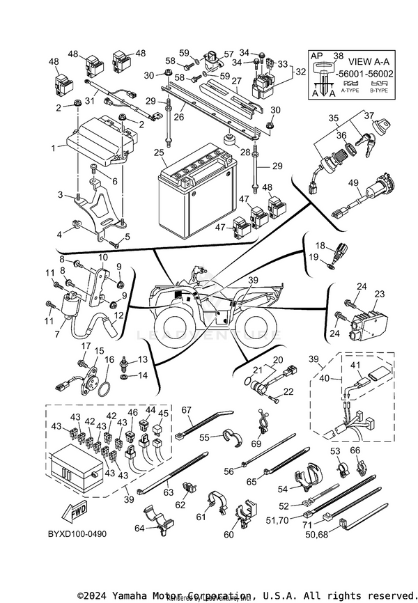 Yamaha parts diagram for 95702-06500-00 - Ref #2