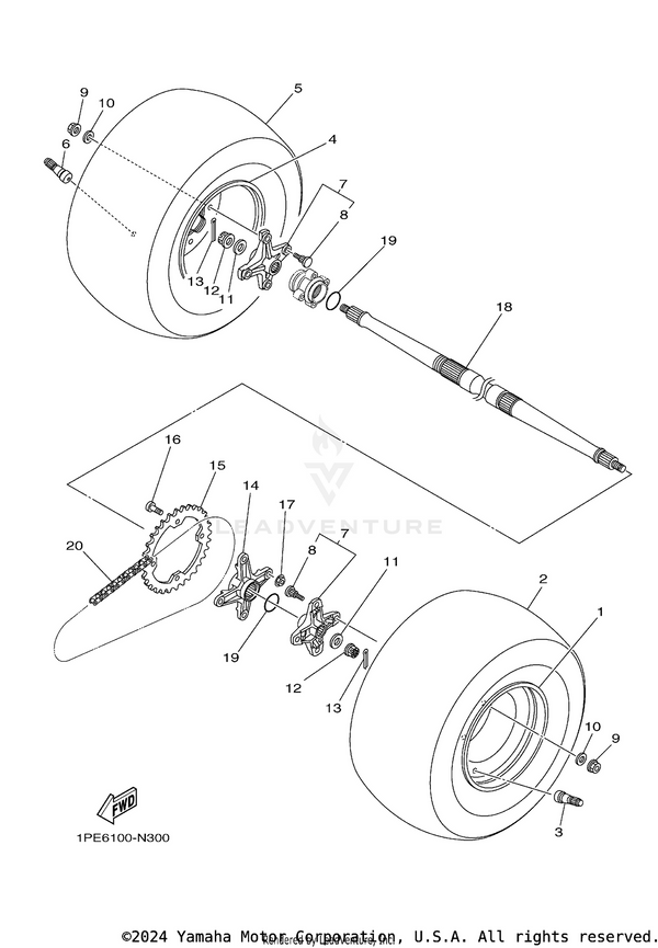 Yamaha parts diagram for 94110-09801-00 - Ref #2