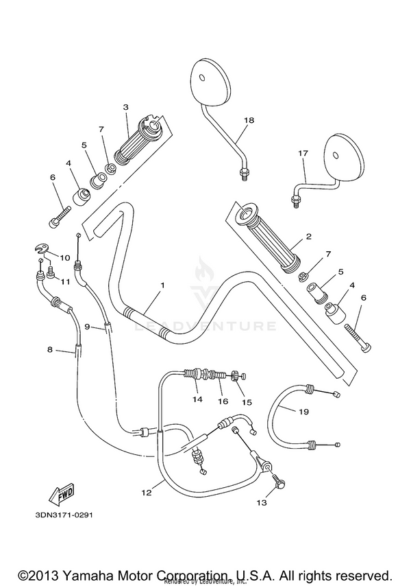 Yamaha parts diagram for 2UJ-26312-10-00 - Ref #9