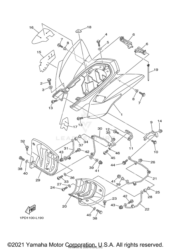 Yamaha parts diagram for 90201-06093-00 - Ref #40