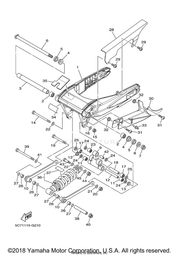 Yamaha parts diagram for 93317-42599-00 - Ref #2