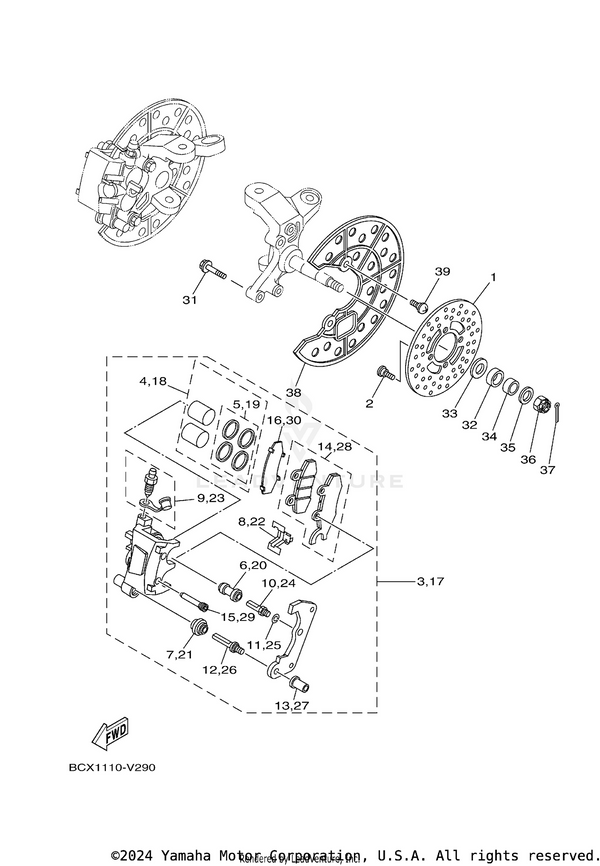 Yamaha parts diagram for 1S3-W0045-00-00 - Ref #14