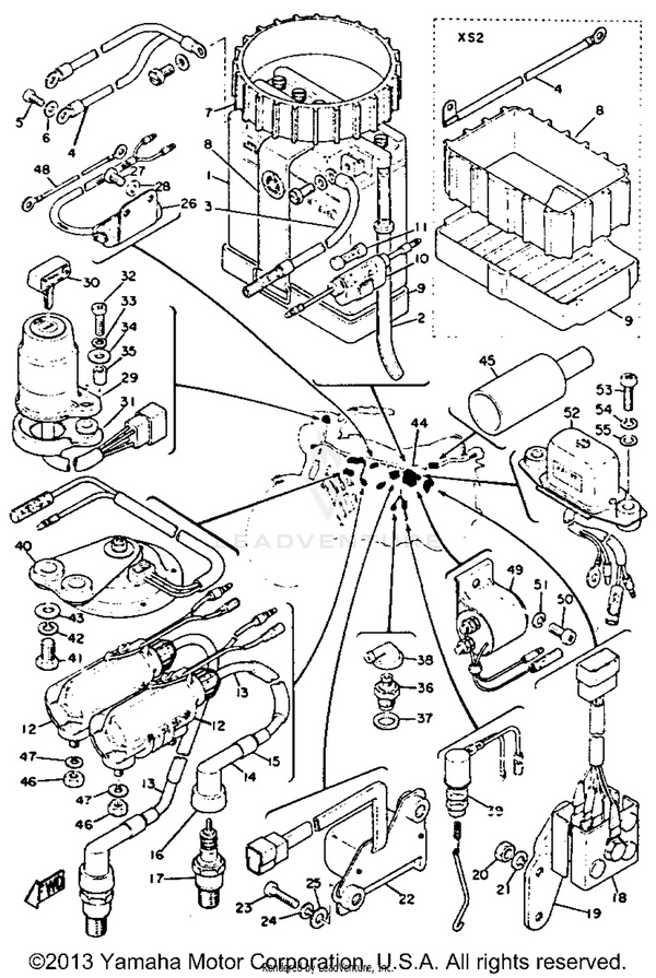 Yamaha parts diagram for 306-82124-00-00