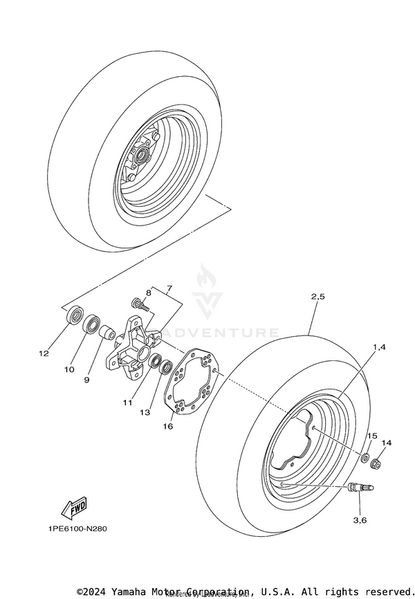 Yamaha parts diagram for 94107-10803-00 - Ref #2