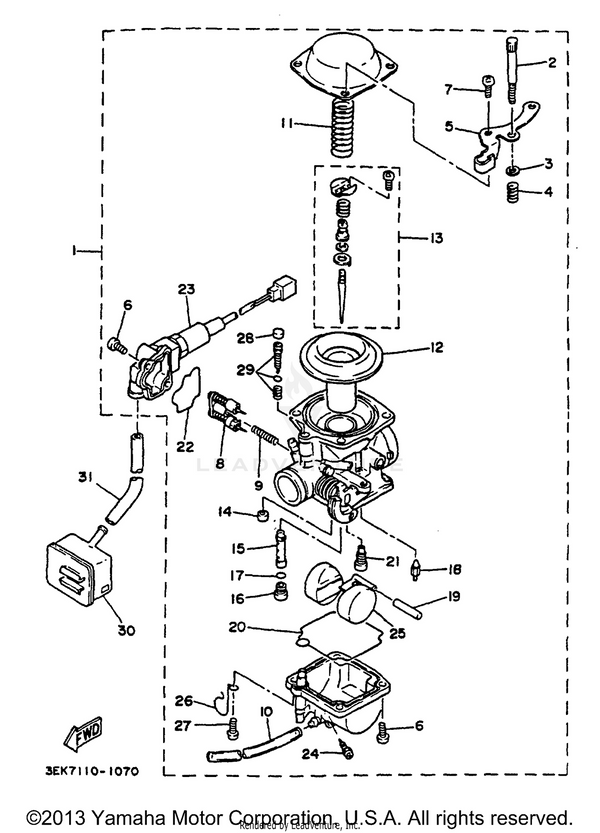 Yamaha parts diagram for 50M-14384-00-00 - Ref #20