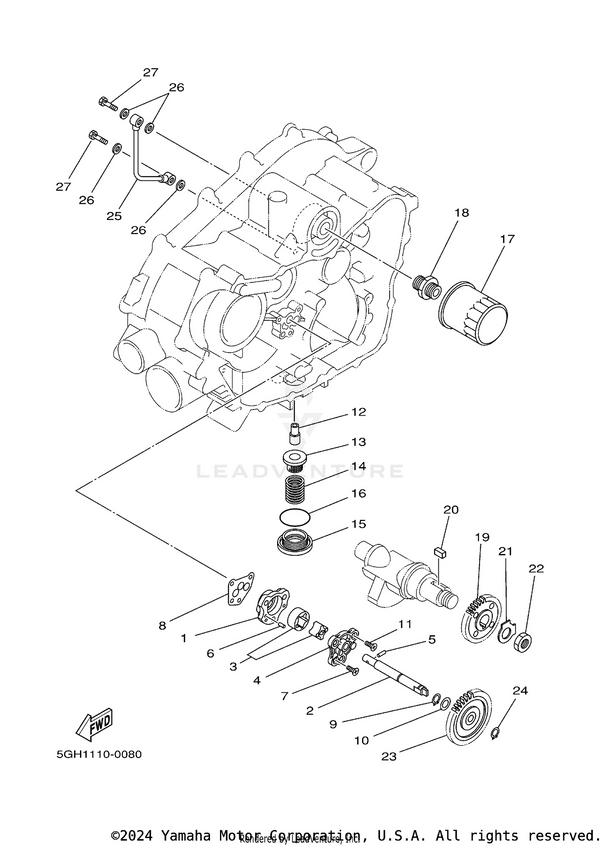 Yamaha parts diagram for 93603-07073-00 - Ref #6