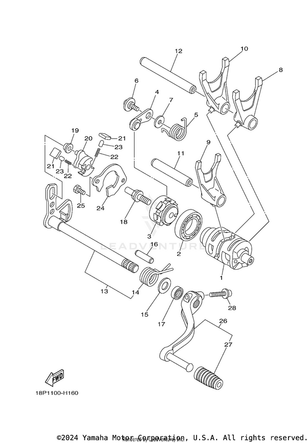 Yamaha parts diagram for 5BE-18172-00-00 - Ref #24