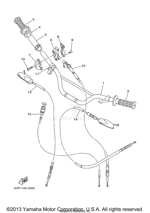 Yamaha parts diagram for 1M1-26249-01-00 - Ref #4