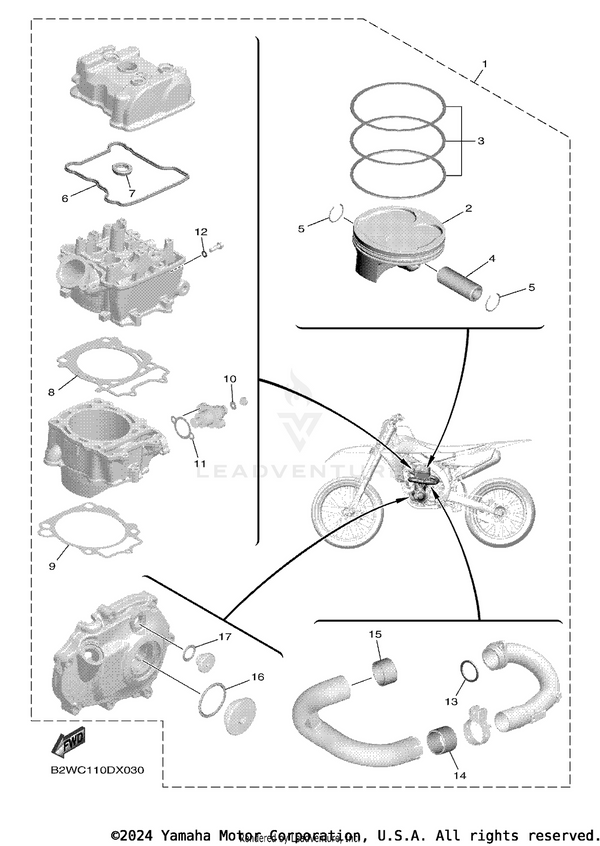 Yamaha parts diagram for 5EL-12214-00-00 - Ref #10