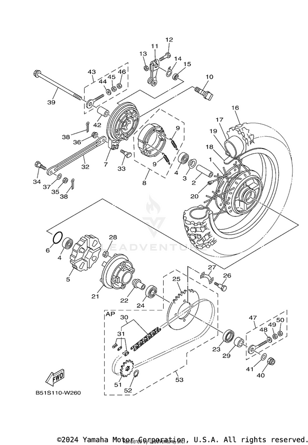 Yamaha parts diagram for 109-25315-00-00 - Ref #3