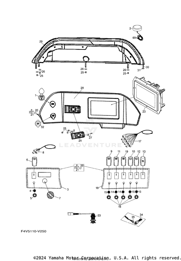 Yamaha parts diagram for F2K-U8K1W-00-00 - Ref #33