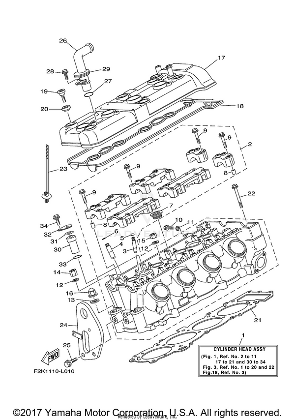 Yamaha parts diagram for 60E-11193-01-00 - Ref #18
