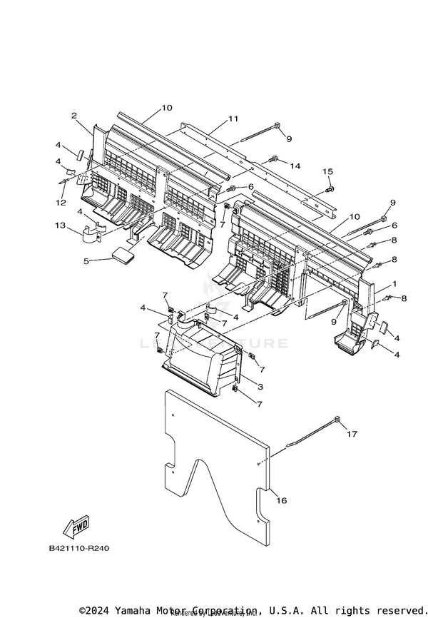 Yamaha parts diagram for B42-F1719-00-00 - Ref #5