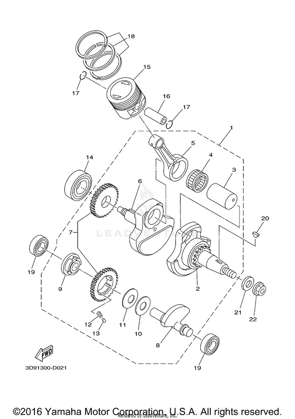 Yamaha parts diagram for 93450-16068-00 - Ref #17