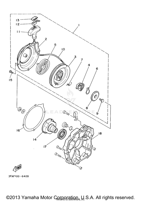 Yamaha parts diagram for 36R-15767-00-00 - Ref #7