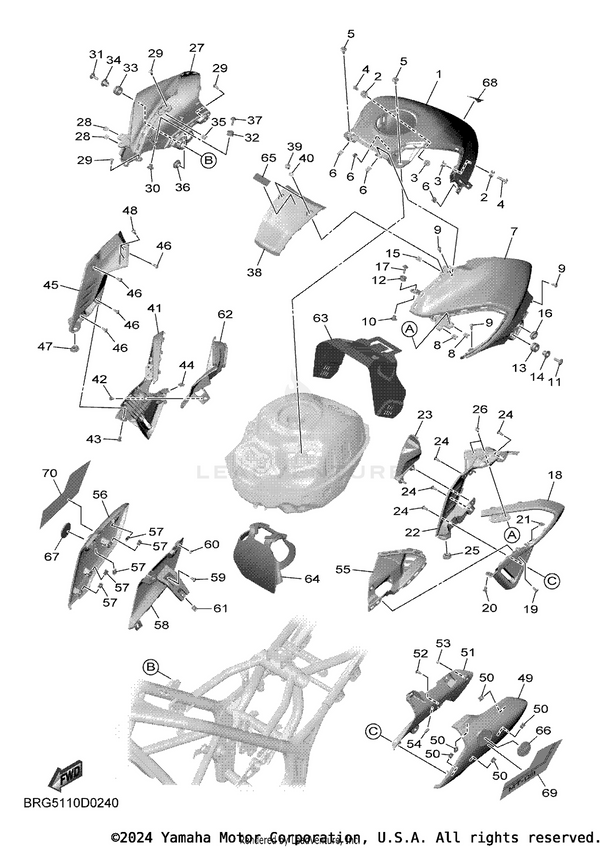 Yamaha parts diagram for 90202-05180-00 - Ref #40