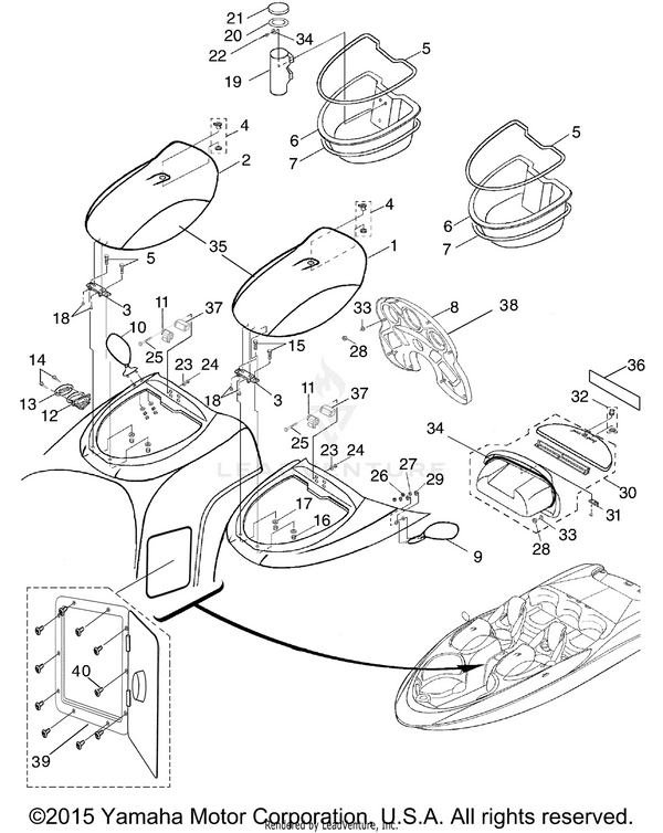 Yamaha parts diagram for F1K-6517C-00-00 - Ref #4
