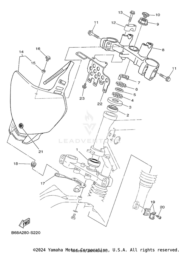 Yamaha parts diagram for 1C6-F319U-00-00 - Ref #10