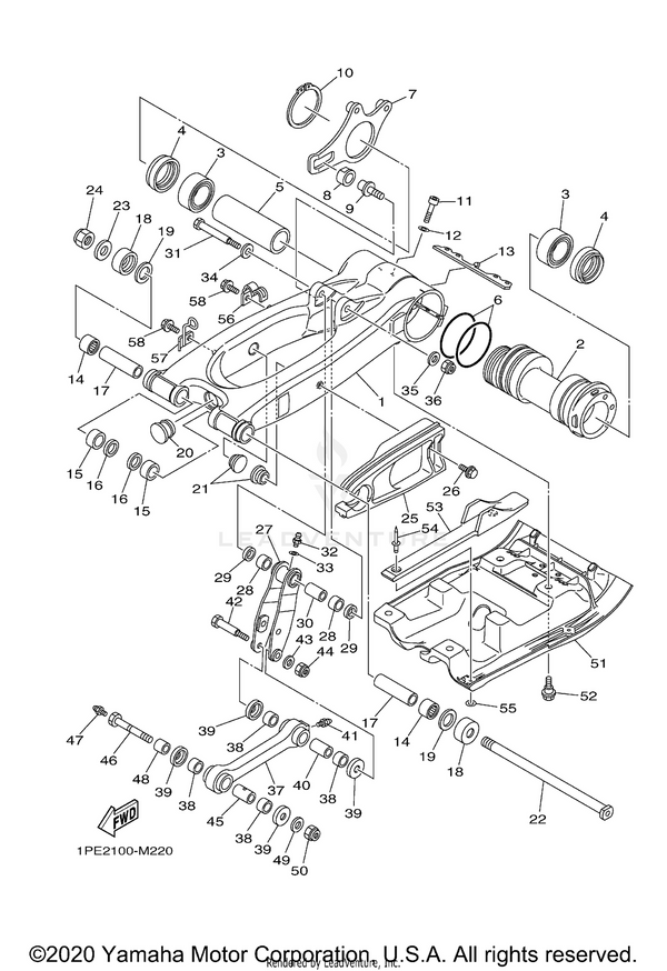 Yamaha parts diagram for 90185-12007-00 - Ref #50