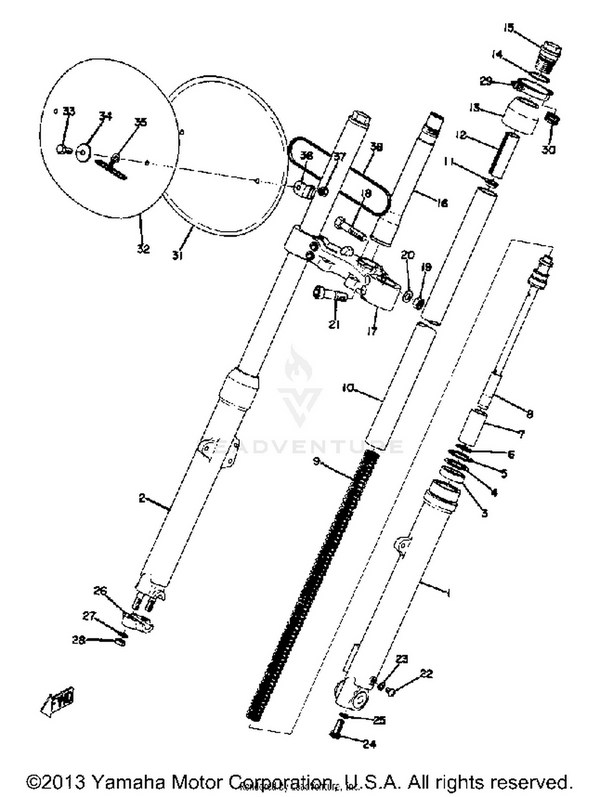 Yamaha parts diagram for 214-23158-00-00 - Ref #25