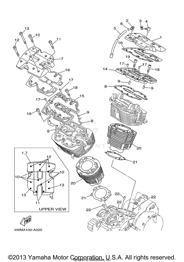 Yamaha parts diagram for 4WM-11193-01-00 - Ref #8