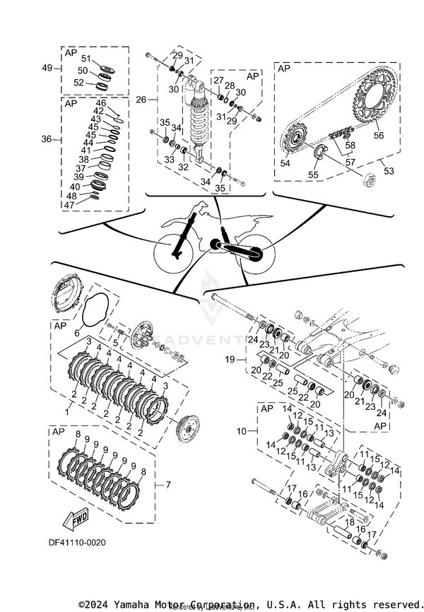 Yamaha parts diagram for BRY-W001G-00-00 - Ref #1