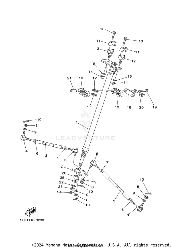 Yamaha parts diagram for 1TD-23831-00-00 - Ref #3