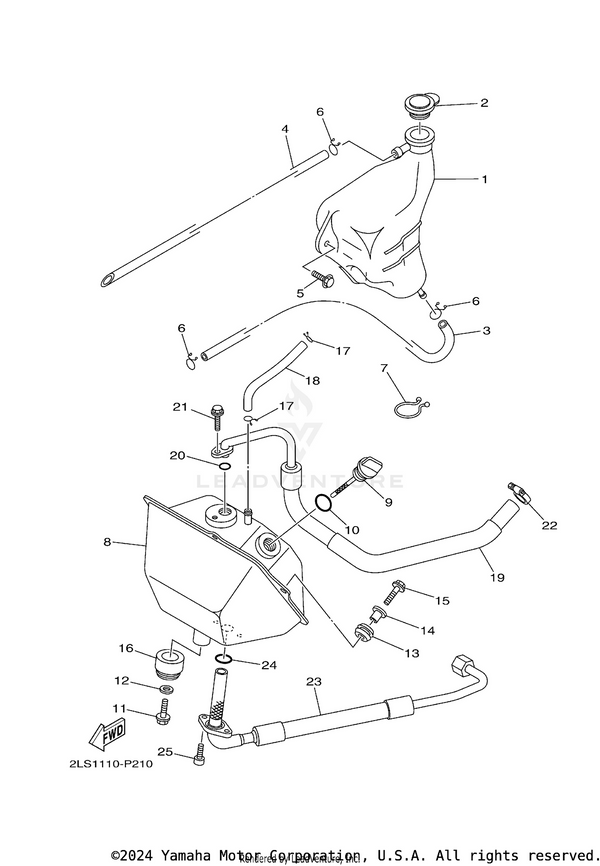 Yamaha parts diagram for 93210-16629-00 - Ref #24