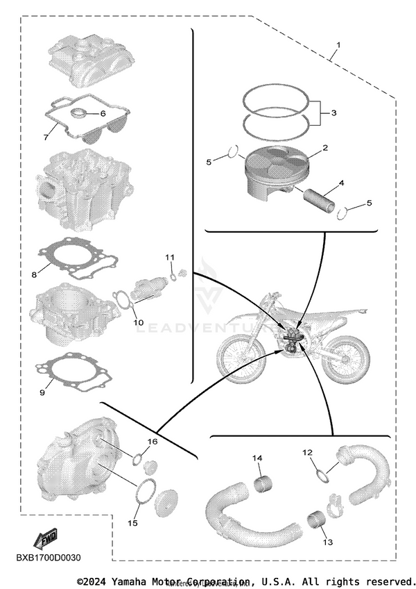 Yamaha parts diagram for 19D-14755-00-00 - Ref #13